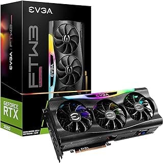 EVGA GeForce RTX 3080 FTW3 Ultra Gaming, 10G-P5-3897-KL, 10GB GDDR6X, tecnologia iCX3, ARGB LED, placa traseira de metal, LHR 
