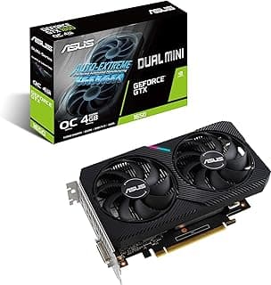 ASUS Placa de vídeo Dual NVIDIA GeForce GTX 1650 Mini OC Edition Gaming CSM (PCIe 3.0, memória 4GB GDDR6, HDMI, DisplayPort, DVI-D, para Intel NUC 9 Extreme Kit, Intel NUC 9 Pro Kit, e chassi pequeno) 