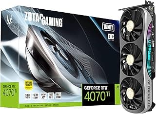 ZOTAC Placa de vídeo para jogos GeForce RTX 4070 Ti Trinity OC DLSS 3 12GB GDDR6X 192-bit 21 Gbps PCIE 4.0, resfriamento avançado IceStorm 2.0, iluminação Spectra 2.0, ZT-D40710J-10P 